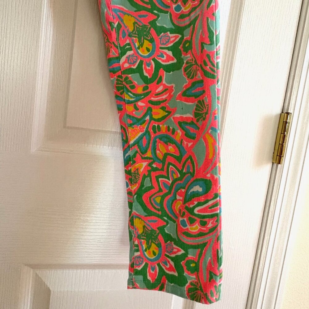 Lilly Pulitzer Worth Skinny Mini Jeans Size 0 Crop Jeans Multi Color - Picture 10 of 13